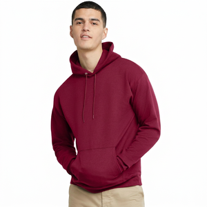 Sudadera con capucha extragrande de algodón 100% con dobladillo sin rematar y logo 3D con estampado en relieve, corte personalizado, borde sin rematar, teñido liso para invierno, venta al por mayor - Product Image 1