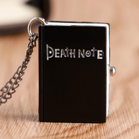 Montre de poche pendentif collier Death Note Book Anime avec chaîne pour enfants, cadeaux de remise de diplôme, vente en gros de cadeaux de fête