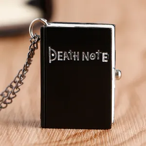 Japanese Anime Antique Necklace Chain Clock Pendant Death Note Book Quartz Pocket Watch For Men Women