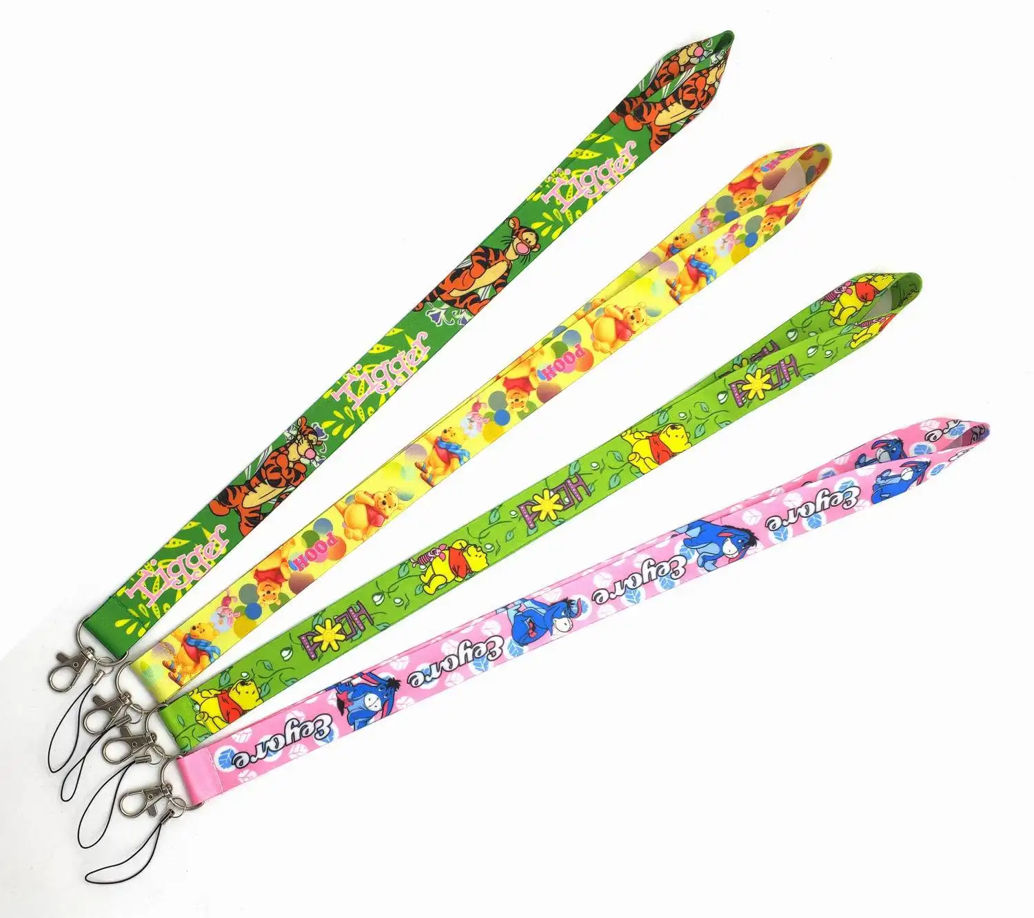 Polyester Lanyard Wholesale Cute Cartoon Eeyore Bear Anti-Lost Lanyards Printing Phone Neck Strap Promotional Gift Custom Logo
