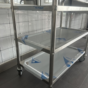 Victory Commercial Kitchen Equipment Carro de acero inoxidable de tres capas Carro de mano Coche comedor para hoteles y restaurantes - Product Image 6