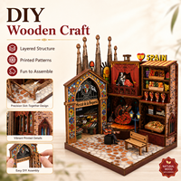 Kit de Diorama 3D en Bois DIY : Sites Touristiques Espagnols – Puzzle Miniature à Emboîtement Précis, Structure Superposée, Décoration de Bureau