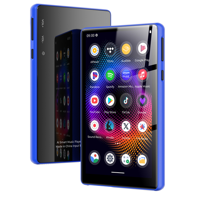Portable Hi-Res Audio Player 5" Android MP4 MP3 Player Touch Screen for Kids with BT WiFi Music Video Player
