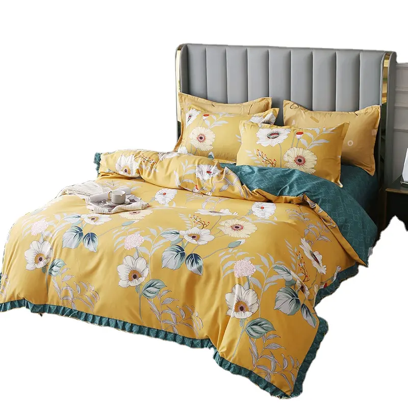Set biancheria da letto in poliestere popolare Design personalizzato Best Seller Set copripiumino letto matrimoniale 3 pezzi
