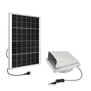 Extractor de baño solar de 15W, ventilador de escape industrial de 5 pulgadas y 12V CC para refrigeración de fábrica y almacén, soporte ODM personalizado - Product Image 1