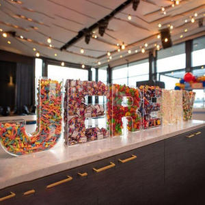 Bán buôn 3D rõ ràng kẹo Acrylic Bảng chữ cái thư rỗng bơm lại hiển thị giá chữ cái - Product Image 6