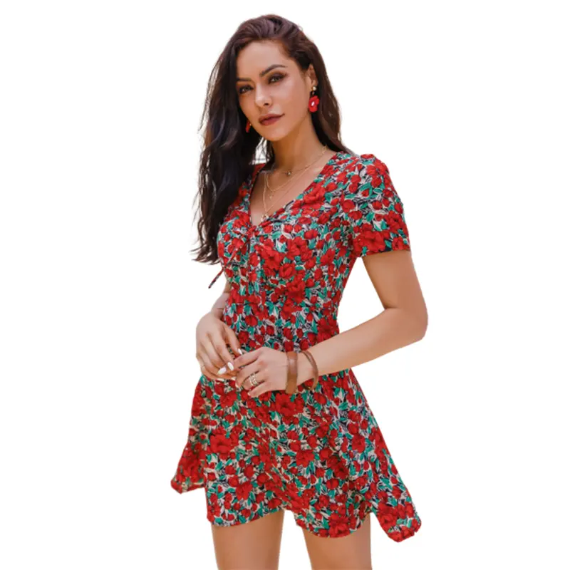 Hanni высокое качество 2021 Мода Женская дешевая одежда онлайн повседневные цветочные платья