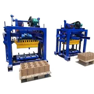 Full Automatic Interlocking QT4-40 Used Concrete Fly Ash Cement Make Hollow Paver Block Brick Making Machine