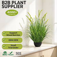 Herbe de renard artificielle verte naturelle ondulante de 90 cm, plante ornementale artificielle en pot pour la décoration de chambre, étagère ou table d'appoint
