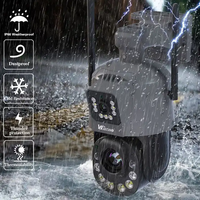Cámara de Vigilancia CCTV Inalámbrica Wistino de 12MP Icsee con Zoom de 100x, Visión Nocturna, Audio, Alarma, Resistente al Agua para Exteriores