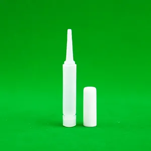 Mini cor branca 1ml 2ml pequena capacidade HDPE plástico espremer cola conta-gotas garrafa