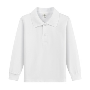 Polo à manches longues pour garçons, couleur unie, tricoté, uniforme scolaire pour enfants - Product Image 2