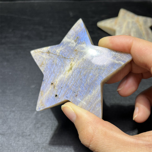 Venta al por mayor de alta calidad de piedra de <span class=keywords><strong>Luna</strong></span> Azul en forma de mano de cristal estrella <span class=keywords><strong>Luna</strong></span> de cristal para regalos - Product Image 3