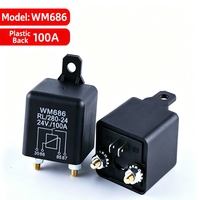 Relé de Arranque Automotriz de 100A 120A 200A DC 12V 24V, 4 Pines, Normalmente Abierto, Piezas de Repuesto Eléctricas para Automóviles de Alta Resistencia