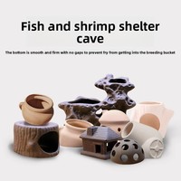 Abri pour poissons et crevettes, décorations d'aquarium, pots en céramique, grottes cachettes, nids de ponte pour perroquets, style paysage aquatique complet