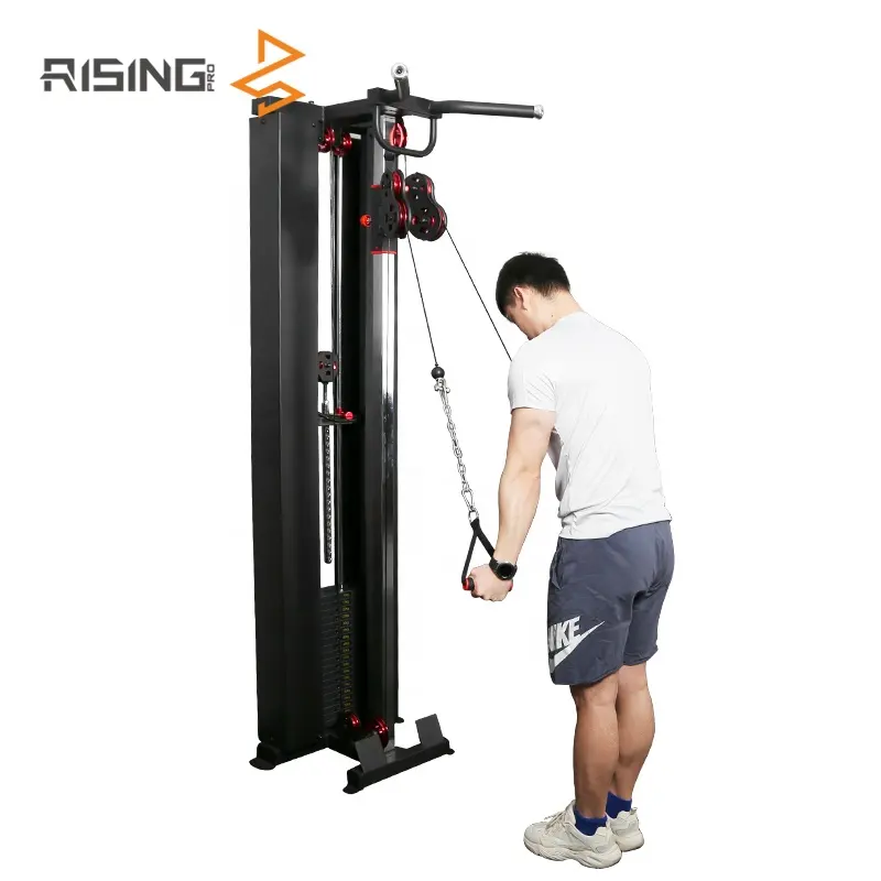 Rising home gym wall mounted multi functional trainer lat pulldown low row machine 1 station home gym