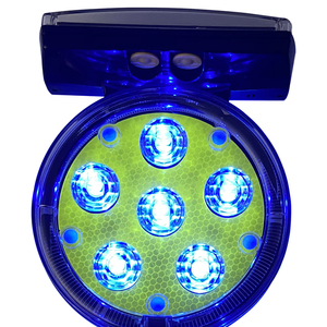 Nueva luz de advertencia de seguridad de tráfico solar de 16 LED con mango LED amarillo instalado en el cono de la carretera - Product Image 2