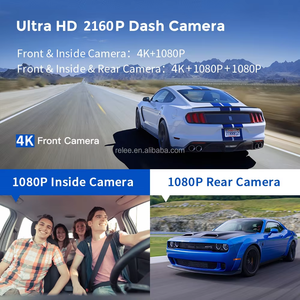 AD308 3 Channel Wifi Dashcam 4k Front Rear Inside Car 3 Camera <strong>Auto</strong> <strong>Electronics</strong> Driving Recorder Dual Lens Dash Cam HD - Product Image 3