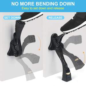 Tope de Puerta de un Toque, Negro, Ajustable, de Aleación de Zinc, Antirrobo, Resistente, para Seguridad del Hogar - Product Image 3