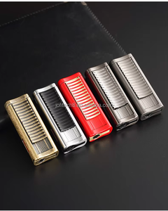 High Classic Customizable Logo 2 Jets Flame Torch Cigar Lighter Windproof <b>Refillable</b> Steel Tool for Everyday Use Giveaways - Product Image 4