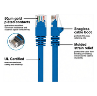 Cable de Conexión Ethernet CAT5 Sólido de 8 Núcleos con Revestimiento de PVC Anti-Rotura, Ideal para PC de Escritorio, Router y Conexión de Red Cableada IPTV