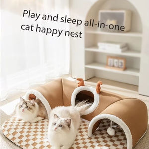 Bestverkochte Draagbare Cartoon Alles-In-Één Kip Beddoos Alle Seizoenen Rechthoek Bont Verwijderbare Wasbare Verstoppertunnel - Product Image 5