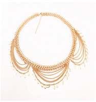 Fashion Multilayer Chain Leaf Tassel Waist Chain Personality Punk Exaggerated Beach Leisure Body Chain Wholesale