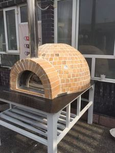 Tổng thể lô hàng chất lượng cao Lò nướng bánh mì chịu lửa bê tông đúc Lò nướng bánh Pizza hoàn thành sản phẩm bán hàng gas gỗ lửa Lò nướng bánh pizza - Product Image 3