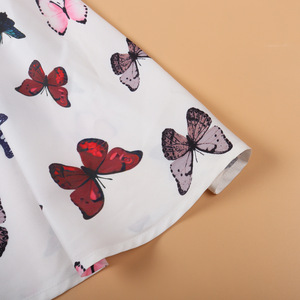 蝴蝶印花膨化袖长公主裙派对生日家庭服装母女搭配套装 - Product Image 5
