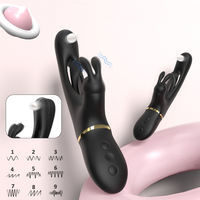 Masseur Baguette Magique 3-en-1 Puissant avec Stimulation Clitoridienne par Battement, Vibrateur Lapin, Vente en Gros OEM ODM, Articles pour Adultes Personnalisables