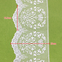 Dentelle catholique en polyester soluble dans l'eau, brodée de fleurs, blanche, 23 cm de large, pour vêtements féminins, nappes