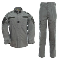 Usine Directe En Gros ACU Formation Uniforme Ensemble Unisexe Printemps Automne Veste Durable Gris Tactique Tenue D'entraînement
