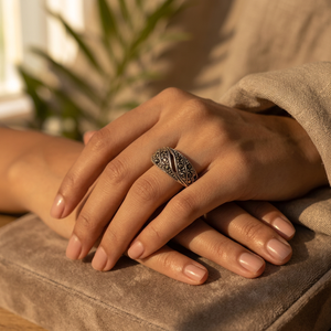Women's 925 Sterling Silver Classic <b>Dainty</b> Elegant Marcasite Cocktail <b>Ring</b> Third Party Certified for Daily Wear & Sensitive Skin - Product Image 3