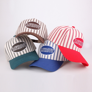 <span class=keywords><strong>Gorra</strong></span> de Béisbol de 5 Paneles de Algodón Vintage Personalizada con Visera a Rayas, <span class=keywords><strong>Gorra</strong></span> de Béisbol con Logo Bordado de Alta Calidad para Hombre y Mujer - Product Image 2