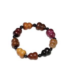 Multi Gourd Bracelet Rosewood Black <b>Spacer</b> Beads Unisex Everyday Wear Cultural Jewelry - Product Image 5
