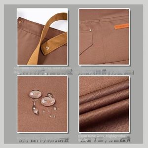 Tablier de travail en coton personnalisé, imperméable et résistant à l'huile, avec nouvel imprimé publicitaire tendance pour la maison et l'alimentation - Product Image 4