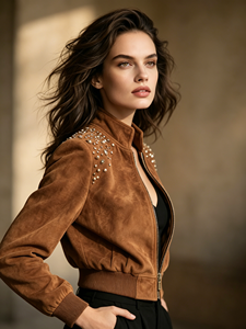 Chaqueta Bomber Minimalista Transpirable Premium SWEET BABE 2026 con Cierre de Cremallera para Uso Casual - Product Image 2