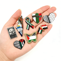 Vente en gros en stock – Broches personnalisées drapeau palestinien, badges en métal émaillé souple, broches Free Palestine – Direct usine