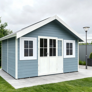 Abri de <span class=keywords><strong>jardin</strong></span> en WPC et aluminium, design moderne, durable, résistant aux intempéries, avec porte verrouillable - Série E - Product Image 1