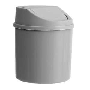 Mini <b>Desktop</b> Trash Can With Flip Lid Cylindrical PP Storage Bucket Household Indoor Use Minimalist Style Small Waste <b>Bin</b> - Product Image 5