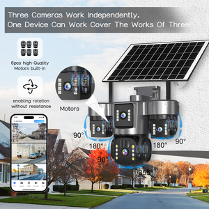 Caméra WiFi d'intérieur avec support d'installation, caméra <span class=keywords><strong>IP</strong></span> WiFi 355 °   Alerte téléphonique avec suivi de mouvement et vue panoramique pour la maison et le bureau - Product Image 3
