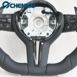 Volant de voiture en cuir perforé à fond plat de haute qualité pour <span class=keywords><strong>BMW</strong></span> M3 M5 F10 F30 F26 F06 F12 F15 F16 F22 F33 F34 F80 X3 X4 - Product Image 4