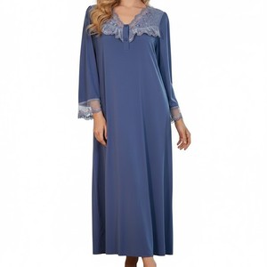 Nuovo Abito Lungo Elegante in Stile Vintage con Maniche Lunghe e Pizzo per Donne Musulmane del Medio Oriente, Commercio Estero 2026 - Product Image 5