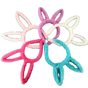 Venda Por Atacado Hot New inverno plush coelho orelha hairband bonito feriado atividades flannelette cabelo acessórios