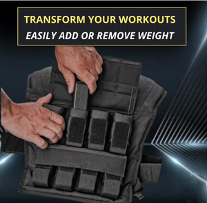Ensemble de poids de fitness robuste pour entraînement fonctionnel 20KG 30KG, gilet lesté professionnel réglable avec poids en fer amovibles - Product Image 5