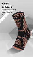 Vente en gros de haute qualité Compression élastique cuivre cheville orthèse cheville soutien manches cheville sangles entraînement