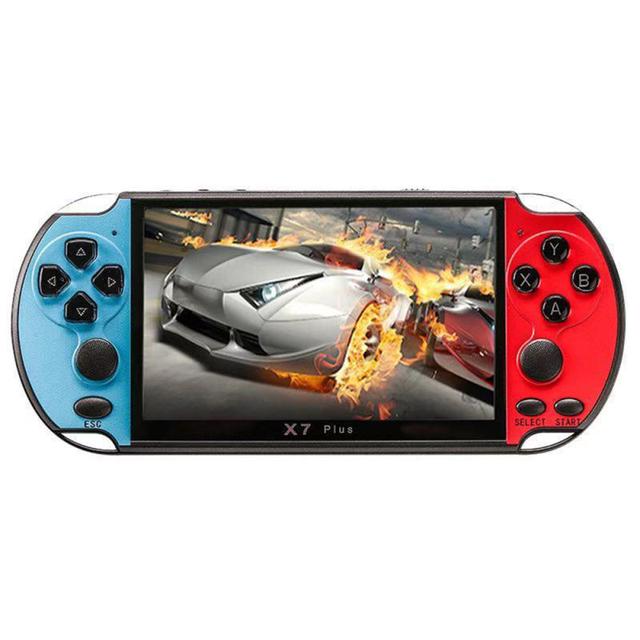 INNO Portable X7 Plus Handheld Game Console Wi-Fi 8GB 5.1'' Color Touch Screen 10000 Retro Games Android OS TV/AV Support