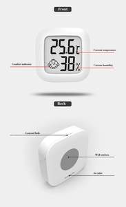 Petit thermomètre magnétique intérieur LCD numérique domestique hygromètre Humidité compteur de temps CX0726 hygromètre numérique - Product Image 2