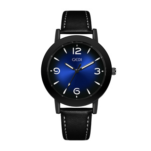Reloj de pareja de cuarzo, impermeable, con correa de cuero de alta gama, minimalista y a la moda. - Product Image 5