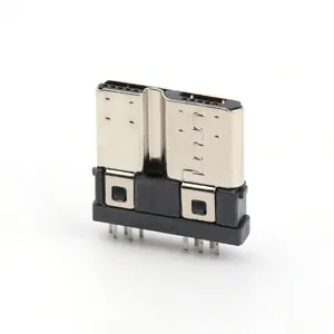 Micro Usb 3.0 Type B Male 8 Pin Through Hole Mini Usb 3.0 Connector Vertical Single Row Micro Plug For Fast Charging